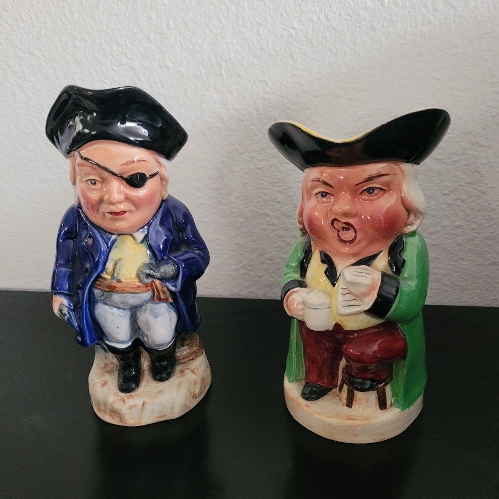 Collectible Vintage Mugs made in England. The Singer and Captain Cook..